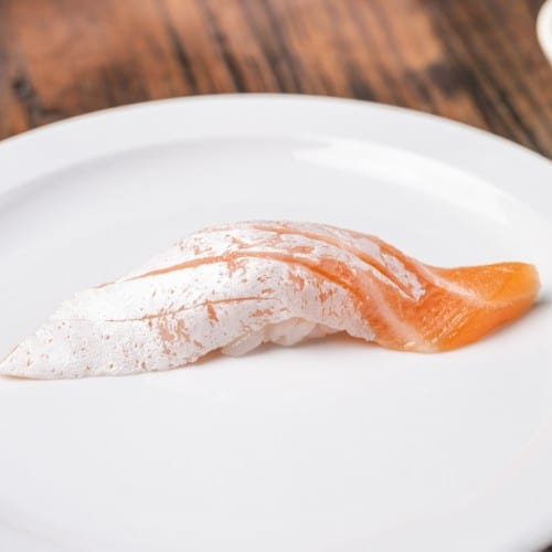 Garlic Salmon Nigiri.