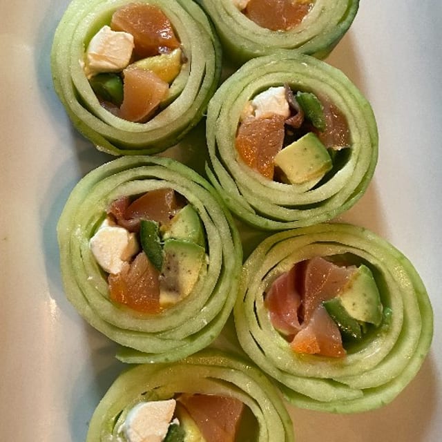 Cucumber Wrapped Philli Roll.