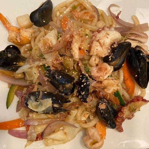 Seafood Yaki Udon (Stir Fried).