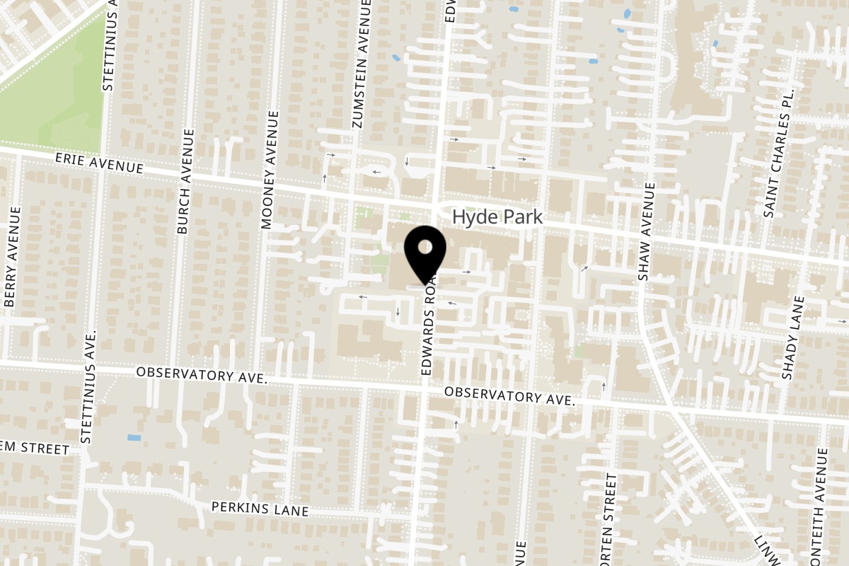 Map showing the location of Neko Sushi & Korean and Japanese restaurant on 3443 Edwards Rd suite 1 in Cincinnati